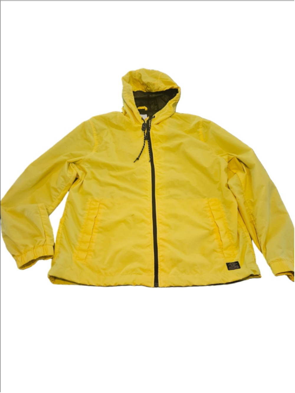 Men's H&M Yellow and Black Windbreaker Jacket Size XL